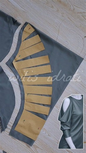 Drapery sleeve design #sew #sewingpattern #patternmaking #patterndrafting #sewingtutorial | Wilis idrati
