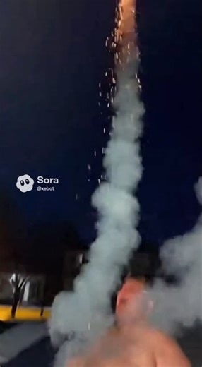 Fat guy shoots rocket from his belly