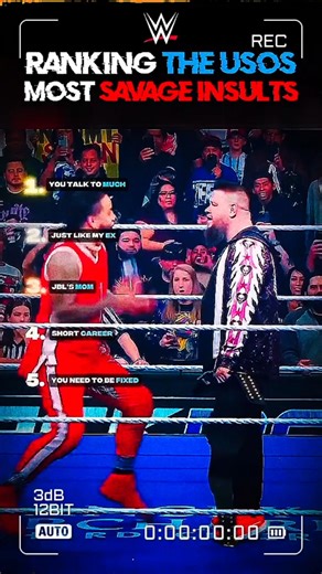 WWE: Ranking The Usos Most SAVAGE Insults! 🎤🔥 #shorts #wwe #wrestling