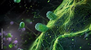 This fluorescence animation captures the Golgi vesicles in motion highlighting the dynamic and rapid nature of intracellular transport.