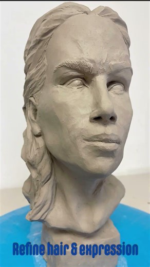 Start➡️finish ceramic bust in 15 seconds