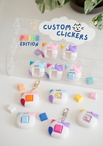 Pride Cat Fidget Keychain | Customizable Clicker Toy for Stress Relief | LGBTQ  Accessory - Etsy