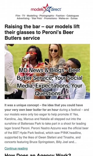 MD News and Blogs - Beer Butler Service, Your Social Media, Expectations, Your Questions... | Models Direct | Facebook