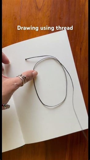 Drawing using thread 🧵 #shorts