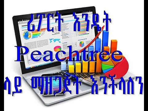 How to Prepare Report, print on Peachtree and send it to Excel in Amharic