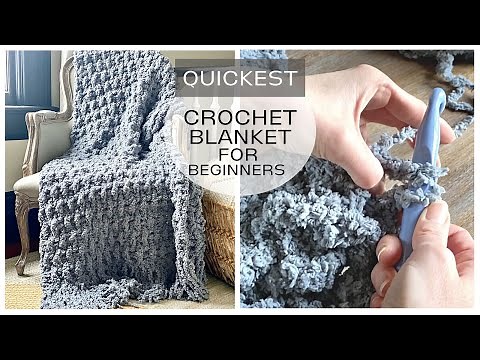 Easy Crochet for Beginners Blanket | ASMR