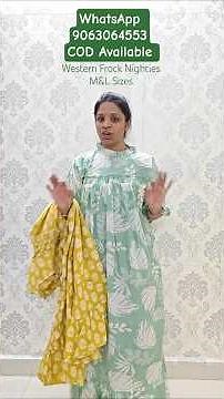 Western Style Frock Nighties || M, L and XL Sizes || To order WhatsApp @ 9063064553