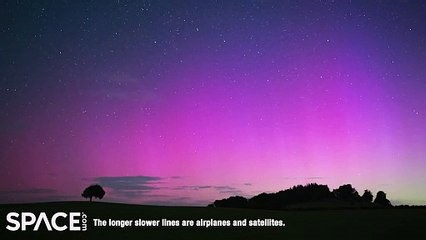 Amazing Timelapse Of Perseid Meteors, Auroras, Planes And Satellites