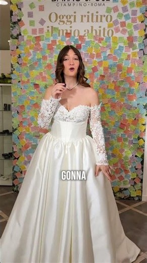 Abito da Sposa Principesco in Mikado e Pizzo #Shorts