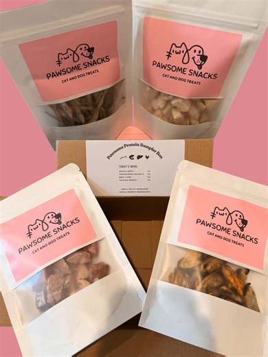Dog Treat Sampler Box – Freeze Dried & Dehydrated Variety Pack, Single Ingredient Dog Cat Treats - Etsy
