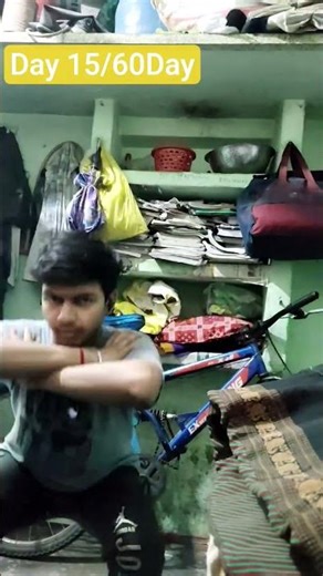 Day 15/60: Desi Workout with Bricks! 🔥 (Bicep & Shoulder)#minivlog #desiworkout #fitnessjourney