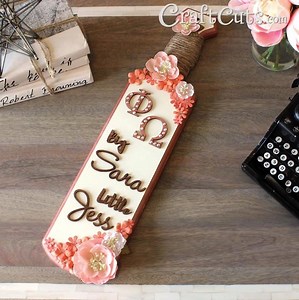 3.8K views · 15 reactions | Watch how easy and fun Sorority Greek Paddles are to make with our custom Paddle Shapes and Wood Letters! See all the details here:www.craftcut.co/greek-paddle Psst...you can still Save 20% on all our Greek products with the code Greek20! | CraftCuts.com | Facebook