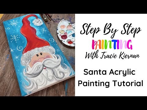 Jolly Whimsical Santa Acrylic Painting Tutorial For Beginners
