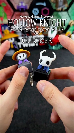 3D Printed Hollow Knight Keycap Clicker Keychain (with satisfying clicks)