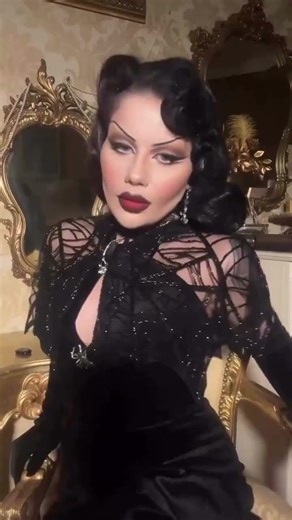 @antique in the future wearing Morgana half wig