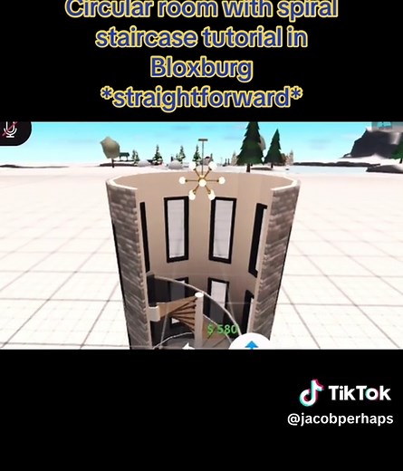 Straight to the point as always… here’s a tutorial on how to build a circular room with a spiral staircase in Bloxburg. #bloxburg #roblox #jacobperhaps