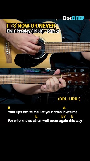 It’s Now or Never - Elvis Presley (1960) Easy Guitar Chords Tutorial with Lyrics Part 2 SHORTS REELS | Doc OTEP Studio