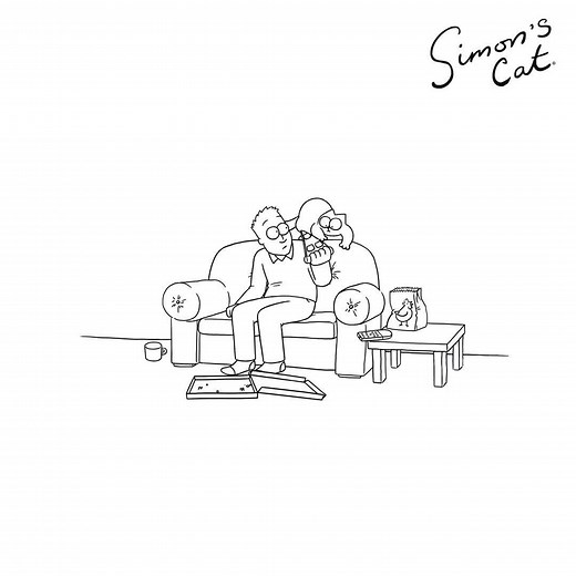 2M views · 15K reactions | How are you celebrating Pizza Party Day? (Yes it's a thing!)  Sharing with your kitty or not? | Simon's Cat | Facebook