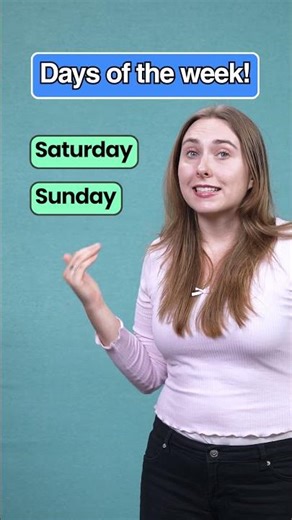 Days of the Week in English #english #learnenglish #languagelearning #englishshorts #viralshorts