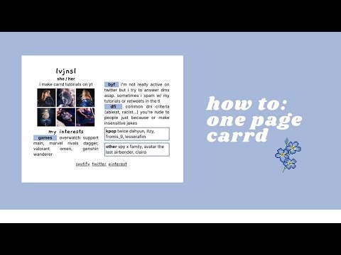simple website; one page carrd tutorial (free)