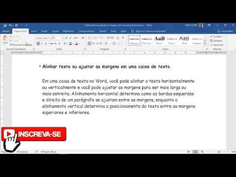 Alinhar texto na horizontal. (Word)