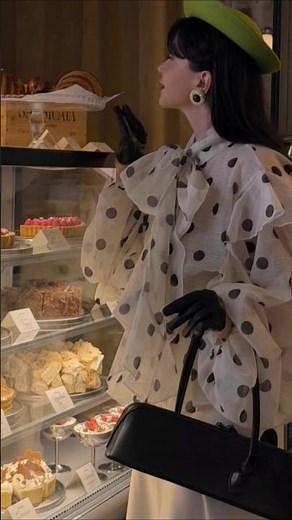 Polka Dots Fabric 🖤🤍