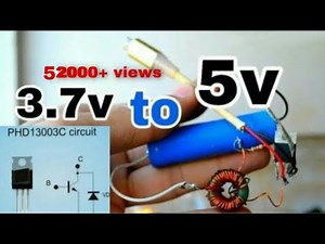 How To Make 3.7v to 5v converter circuit use 13003 transistor