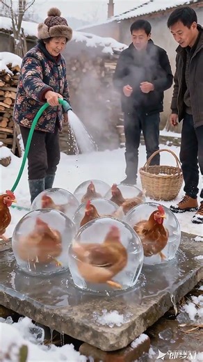 Frozen chicken, boo absurd video