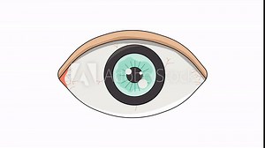 Animation forms a human eye icon