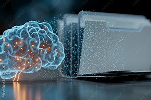 Artificial intelligence brain data digital technology neural network deep learning ai data Stock Video