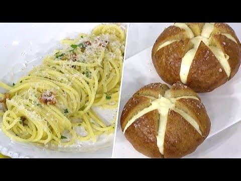 Spaghetti Aglio e Olio and Cheesy Garlic Bread: Get the Recipes!