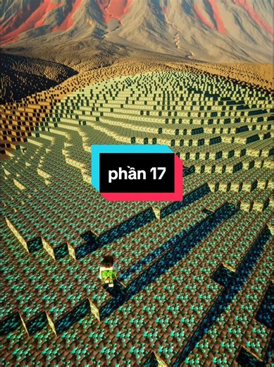 Khi một ngọn núi lửa cao 4064 khối xuất hiện trong Minecraft. #minecraftbuilding #minecraftchill #shadersminecraft #fyp #viral