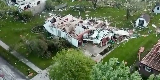Drone footage shows the extent of devastation after a tornado ripped through Celina, Ohio. https://cnn.it/30NA7bl | CNN Replay
