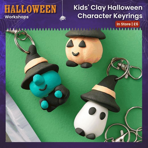 Half Term Halloween fun! 👻🪄 Looking for something creative to keep the kids entertained this half term? Our Halloween workshops are full of spooky fun and hands-on activities! 🧡 Kids can: 🎨 Make their own clay character keyrings 🧙 🎨 Decorate their own mache pumpkin 🎃 🎨 Create their own haunted house 🏚️ Find out more below and let the little ghouls get crafty this Halloween! 🖌️✨ https://ow.ly/fJ6s50Xi1xK | Hobbycraft