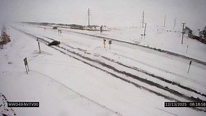 23K views · 108 reactions | A look outside along US30 in Nevada. Steady snow is falling, lots of snow on the roads, especially when that car turns across the highway. Slow down, add some extra time if you're headed out. | Chris Kuball Meteorologist | Facebook