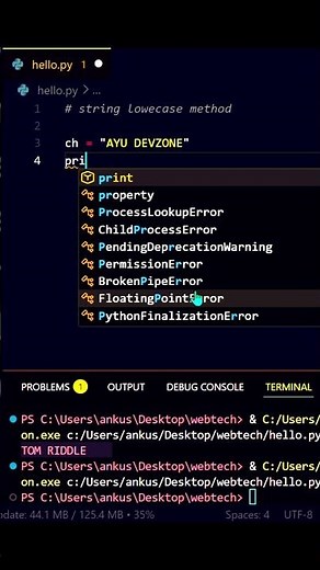 Convert Text to Lowercase in Python (One Line Trick!) #shorts #python