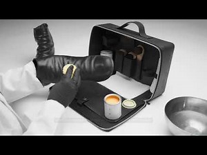 GUIDI: Step by step polish kit tutorial. Black/dark full grain leather.