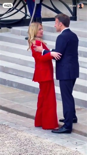 French Kiss? Moment Italy PM Meloni greeted by Macron