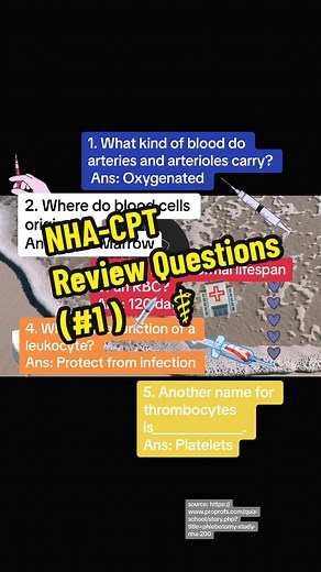 NHA Phlebotomy Review Questions with answers #phlebotomy #phlebotomystudent #nhacptexam #nha #nhaexam #phlebotomytraining