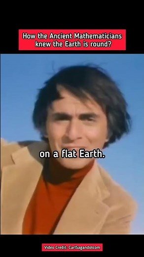 Carl Sagan explains Eratosthenes' calculation about round Earth #space #sciencefacts