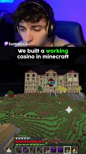 We built a WORKING casino in Minecraft... (Twitch - SumoGGs) #minecraft#smp#fyp#sumosmp