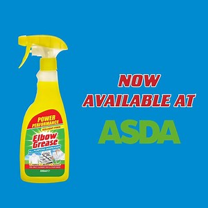 Big news... The cleaning powers of Elbow Grease are now available from your local Asda store! Great on pots, pans, kitchen tops, ovens, microwaves, showers, sinks, BBQs, fabrics and much, much more. It's the only cleaner you'll ever need! | Elbow Grease