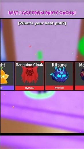 Unbelievable Party Gacha Luck 🍀 Mythical Roll in Blox Fruits! | Roblox