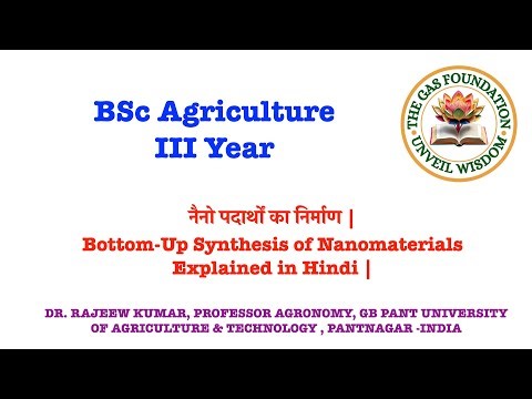 नैनो पदार्थों का निर्माण | Bottom-Up Synthesis of Nanomaterials Explained in Hindi |