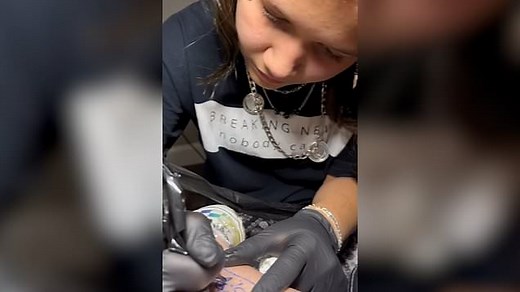 World's youngest professional tattoo artist, 12, has customers flocking from around the globe