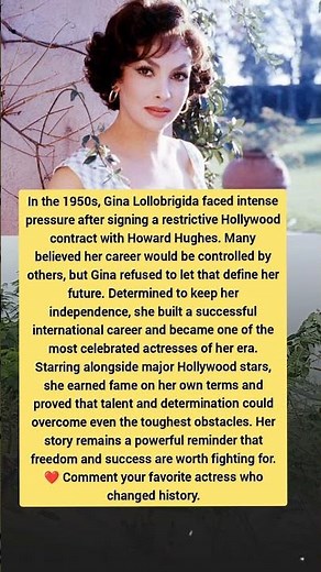 Gina Lollobrigida’s Fight for Freedom: The Hollywood Contract That Didn’t Define Her