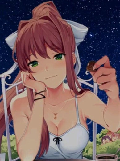 what happen if you ask monika if she would ever eat meat| its actually day 8 but i wanted to try something different because the last vid abt her flopped very badly #dokidokilitteratureclub #ddlc #monika #monikaafterstory #peak