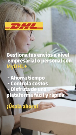 3.4K views · 18 reactions | MyDHL+ es la opción perfecta para hacer envíos, porque cotizas, programas y rastreas los envíos de todos tus paquetes en un solo lugar.  Empieza a cotizar  https://bit.ly/3Y0hwHE #DHL #MyDHL+ #Envíos | DHL México | Facebook