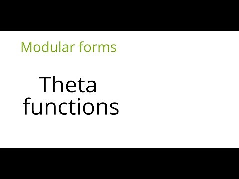 Modular forms: Theta functions