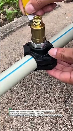 This Pipe Clamp Installs a Water Outlet in Seconds #Plumbing #Tools #Satisfying